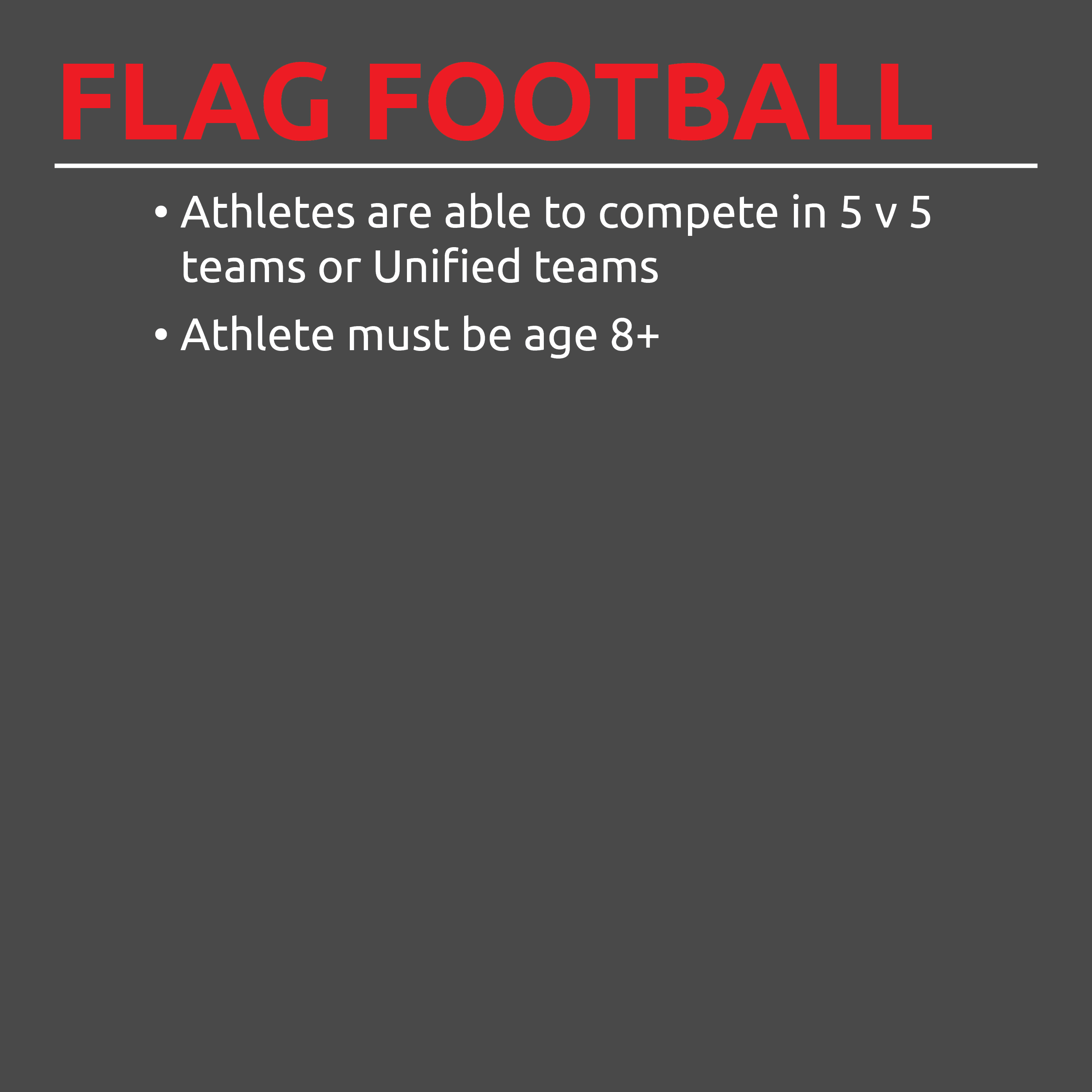 Flag football special olympics